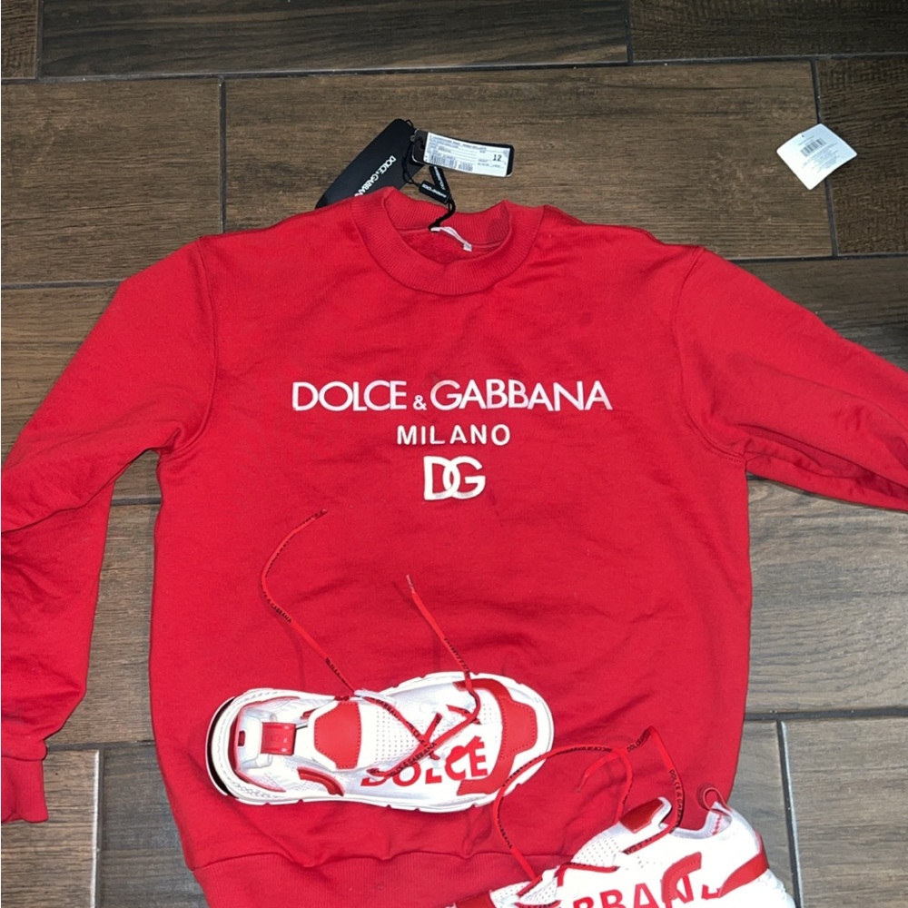 Dolce & Gabbana Vibrant Red Logo Sweatshirt